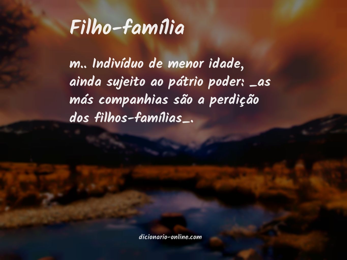 Significado de filho-família