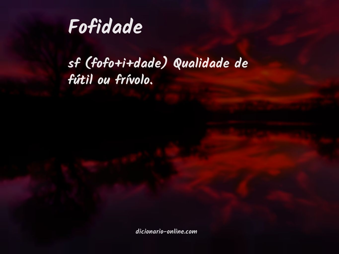 Significado de fofidade