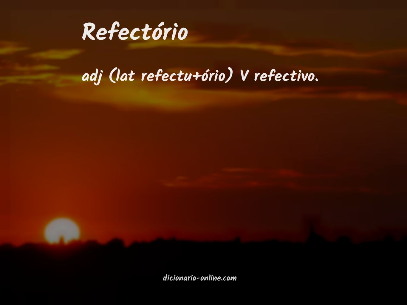 Significado de refectório