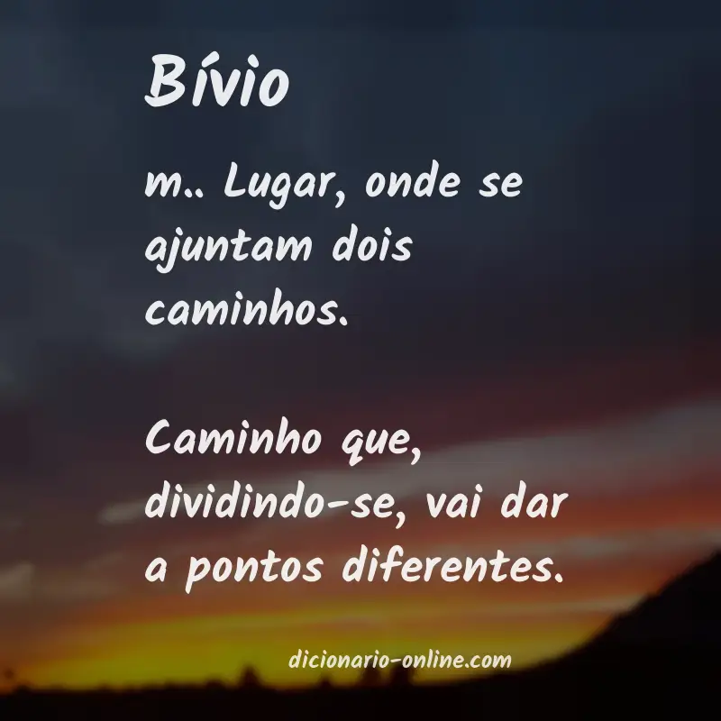 Significado de bívio
