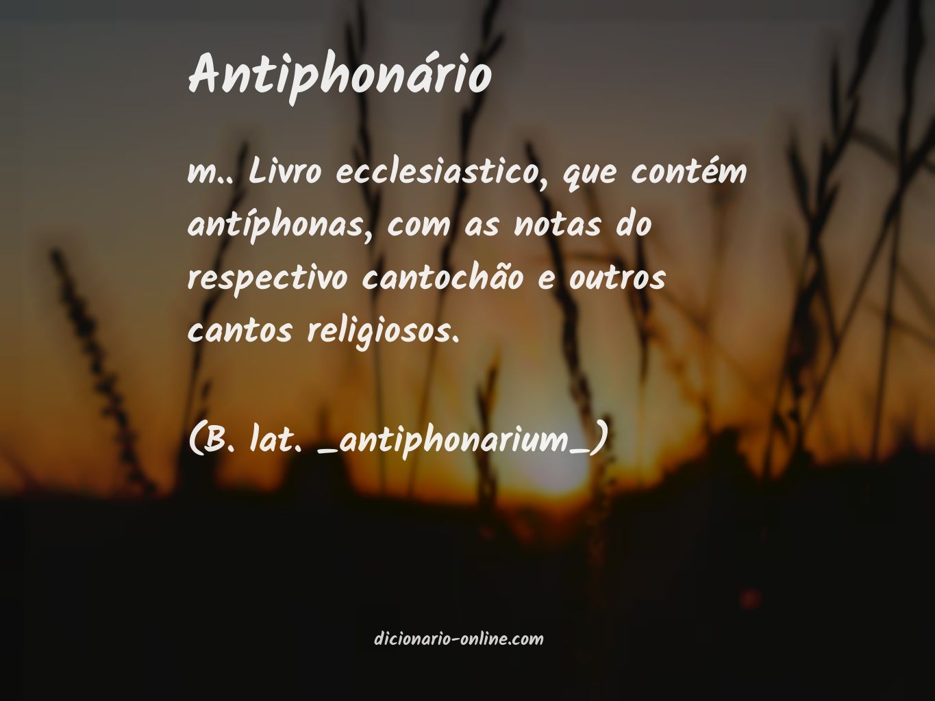 Significado de antiphonário