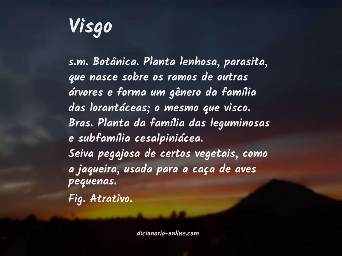 Significado de visgo