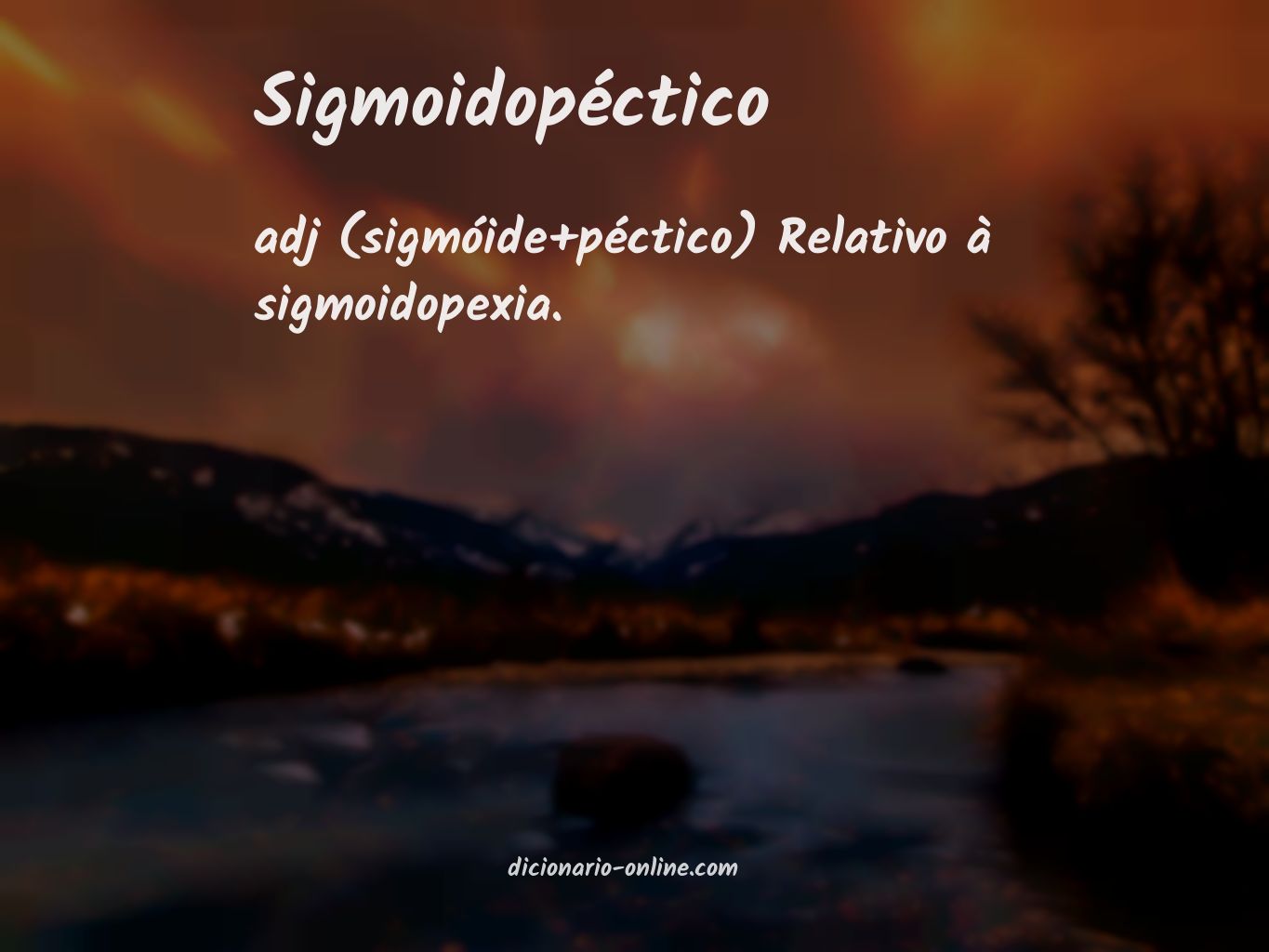 Significado de sigmoidopéctico