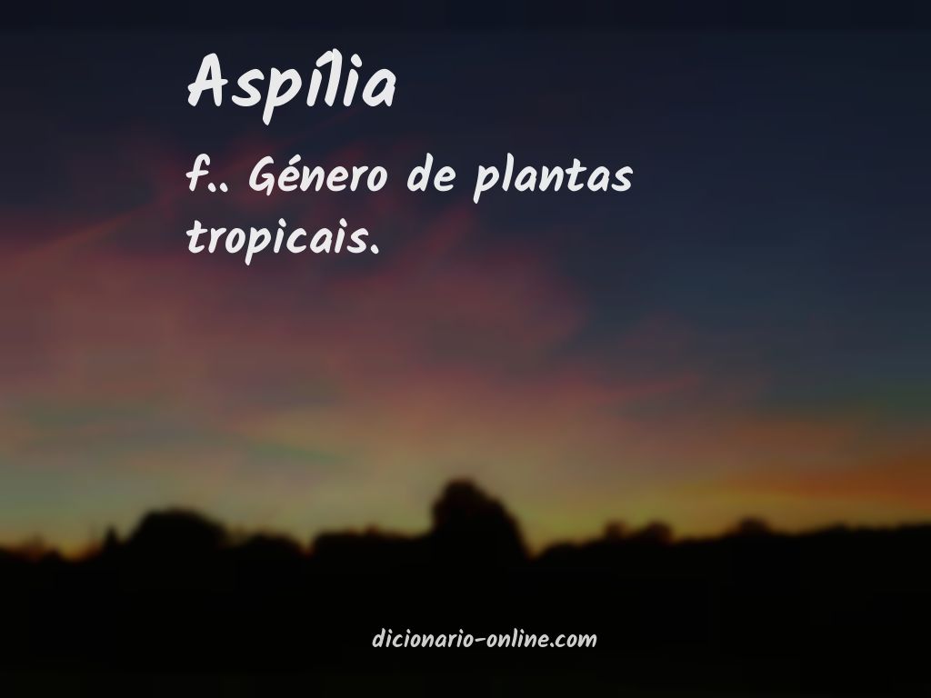 Significado de aspília