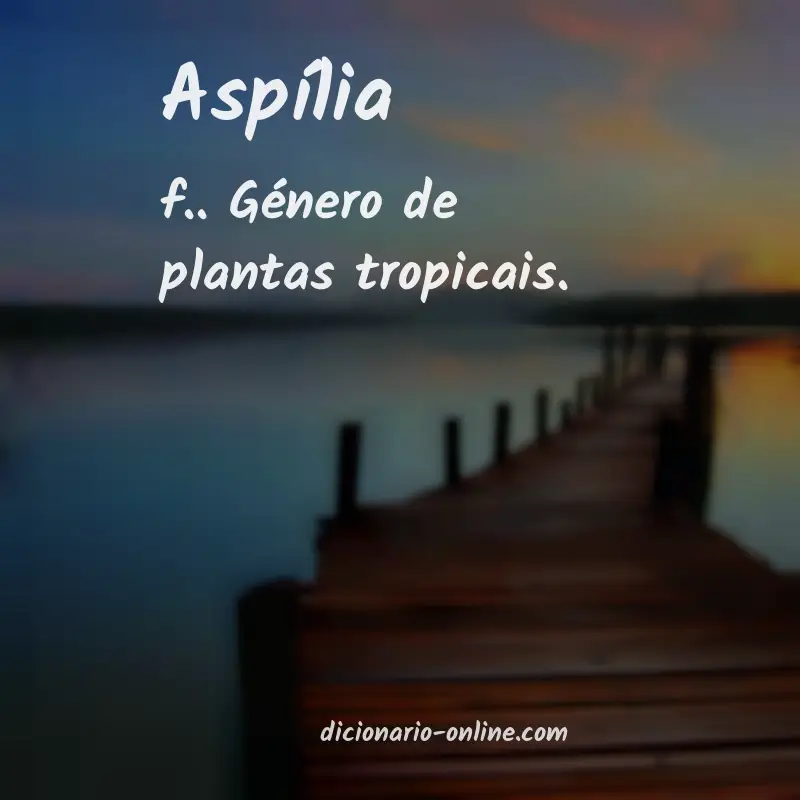 Significado de aspília