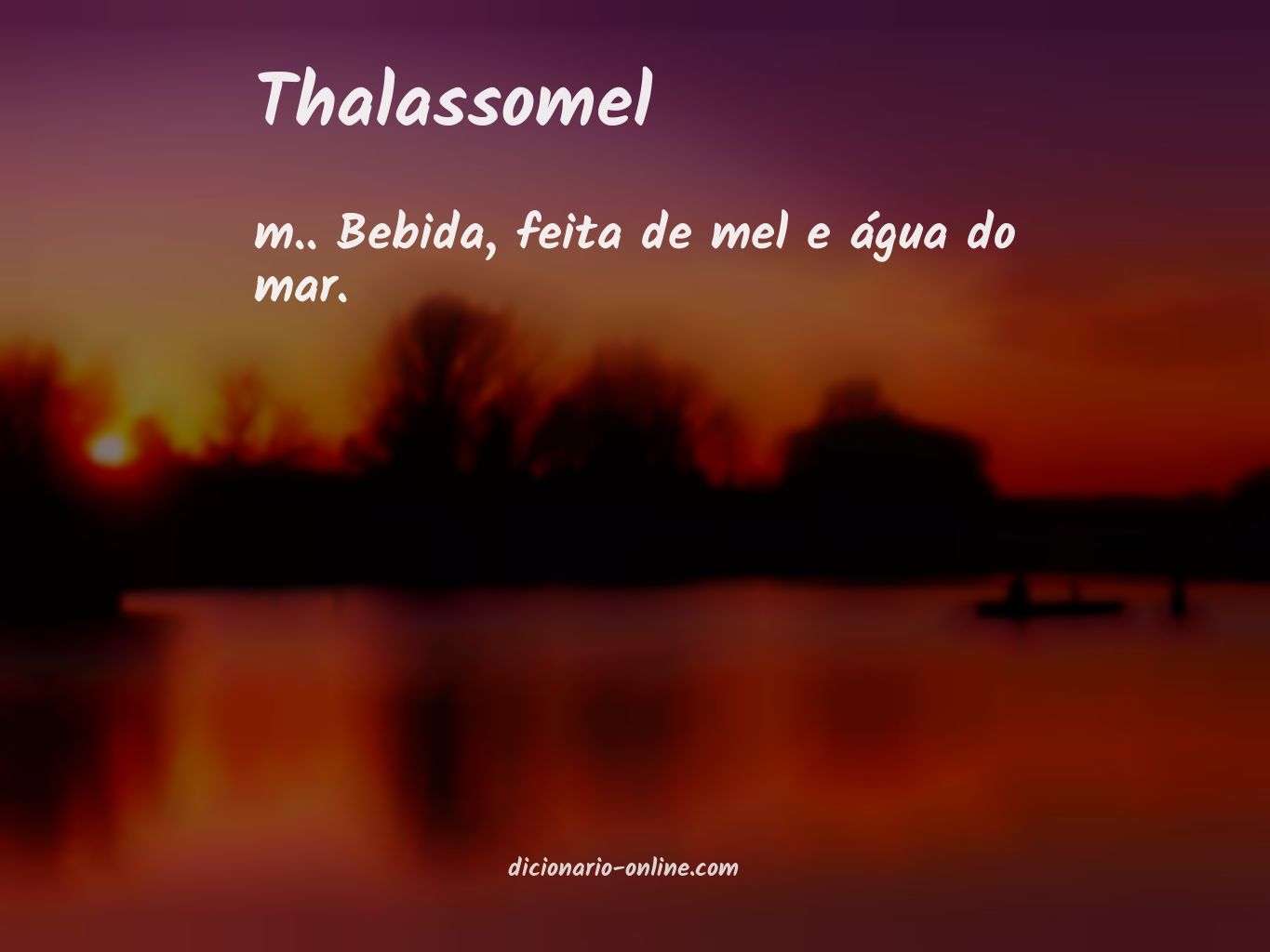 Significado de thalassomel