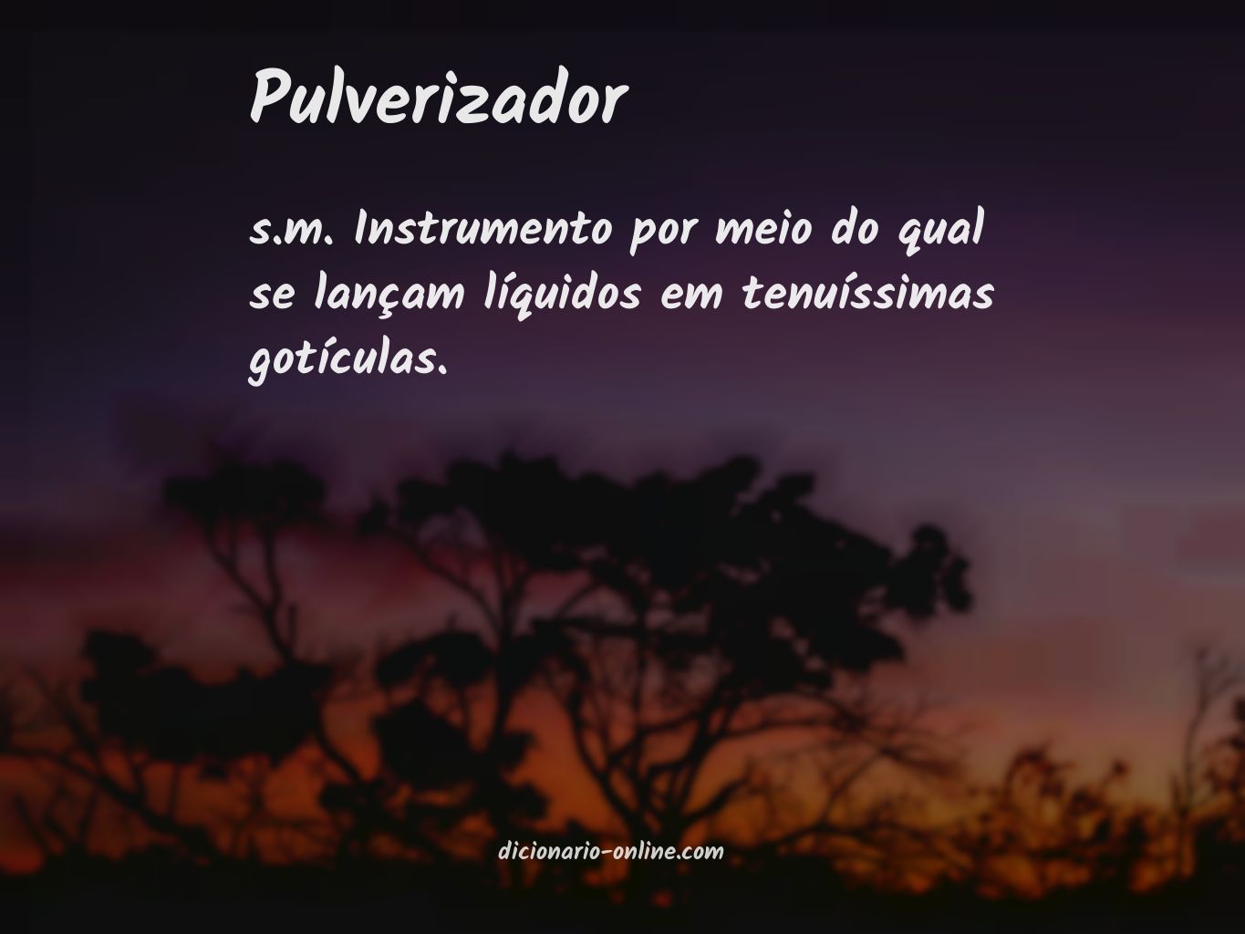 Significado de pulverizador