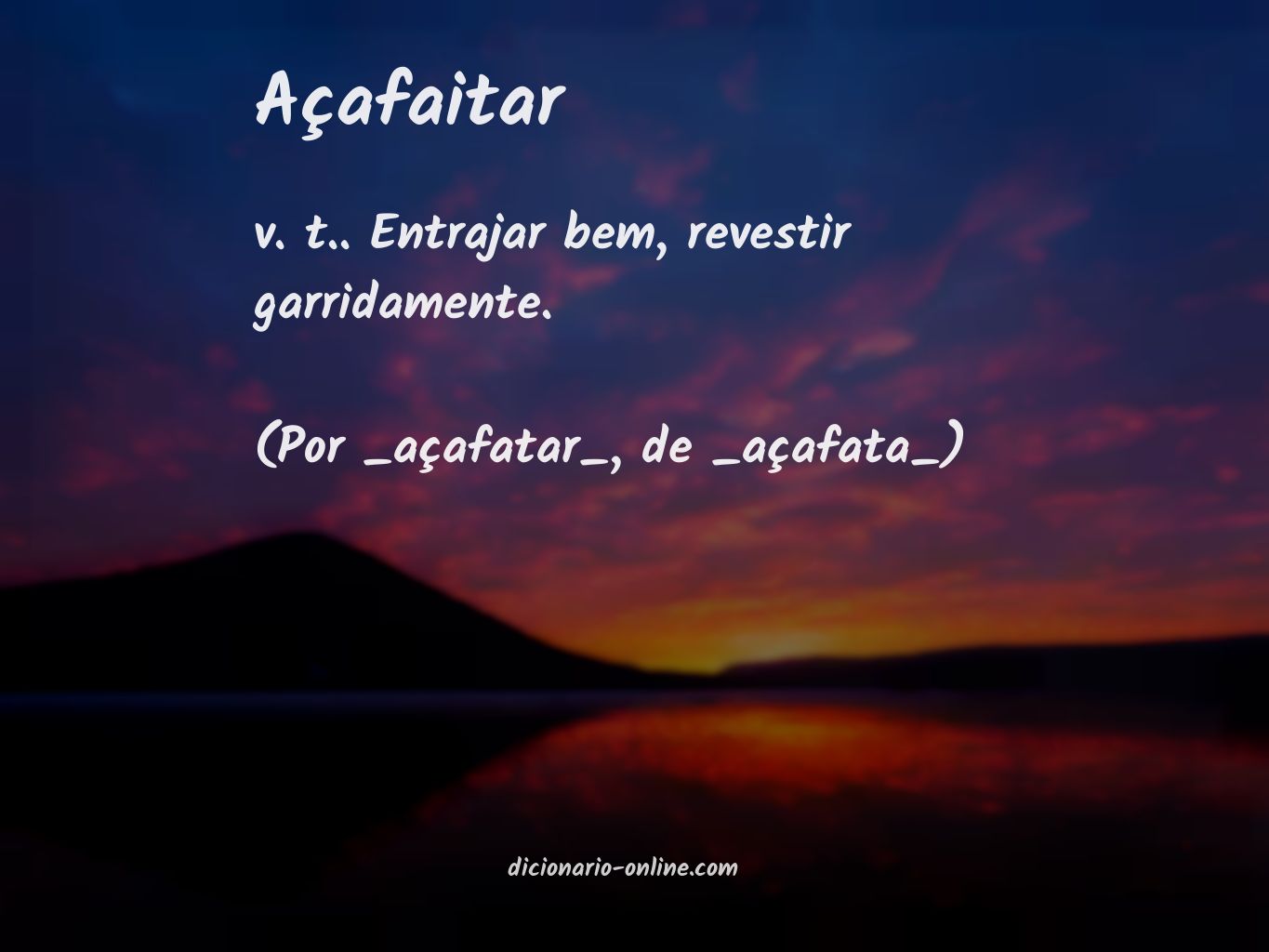 Significado de açafaitar