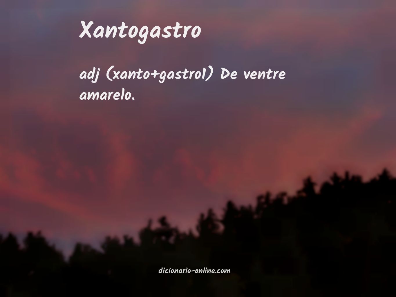 Significado de xantogastro