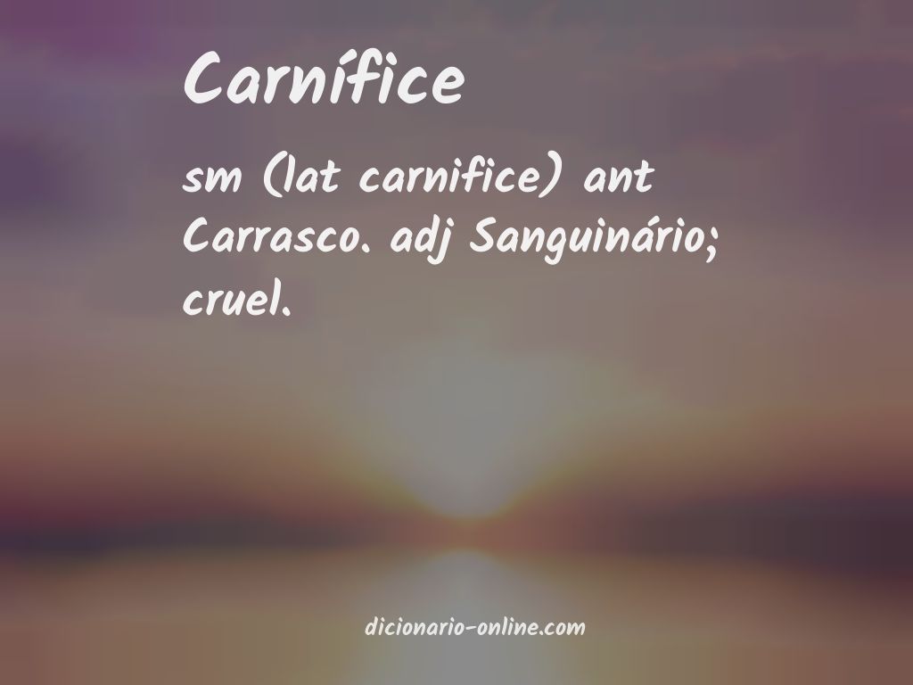 Significado de carnífice