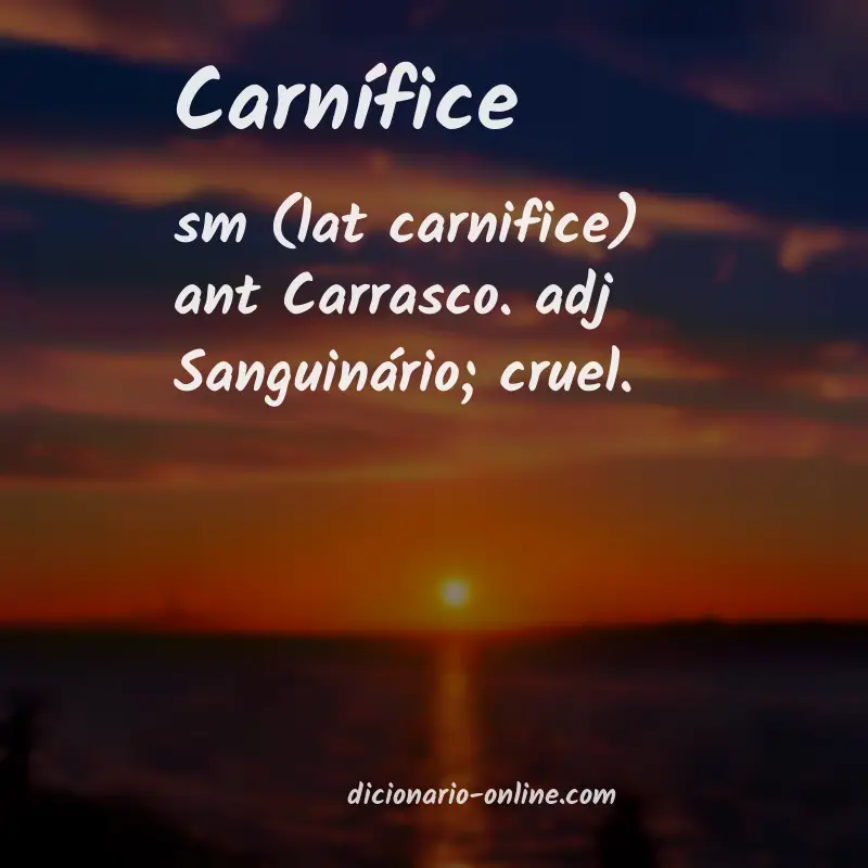 Significado de carnífice