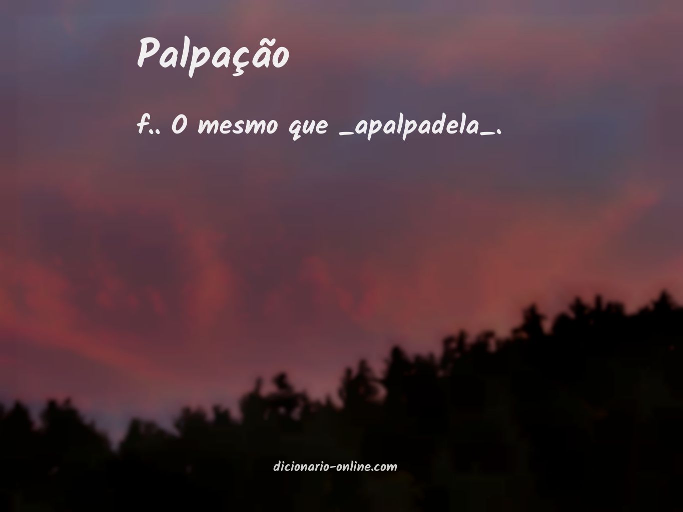 Significado de palpação