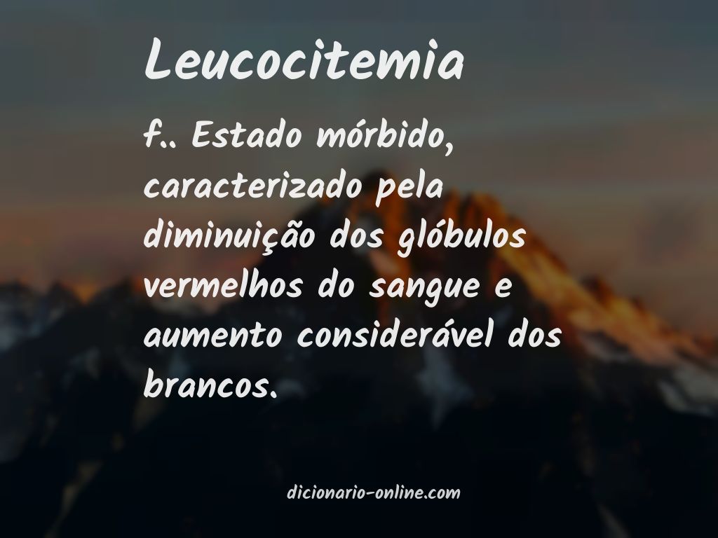 Significado de leucocitemia
