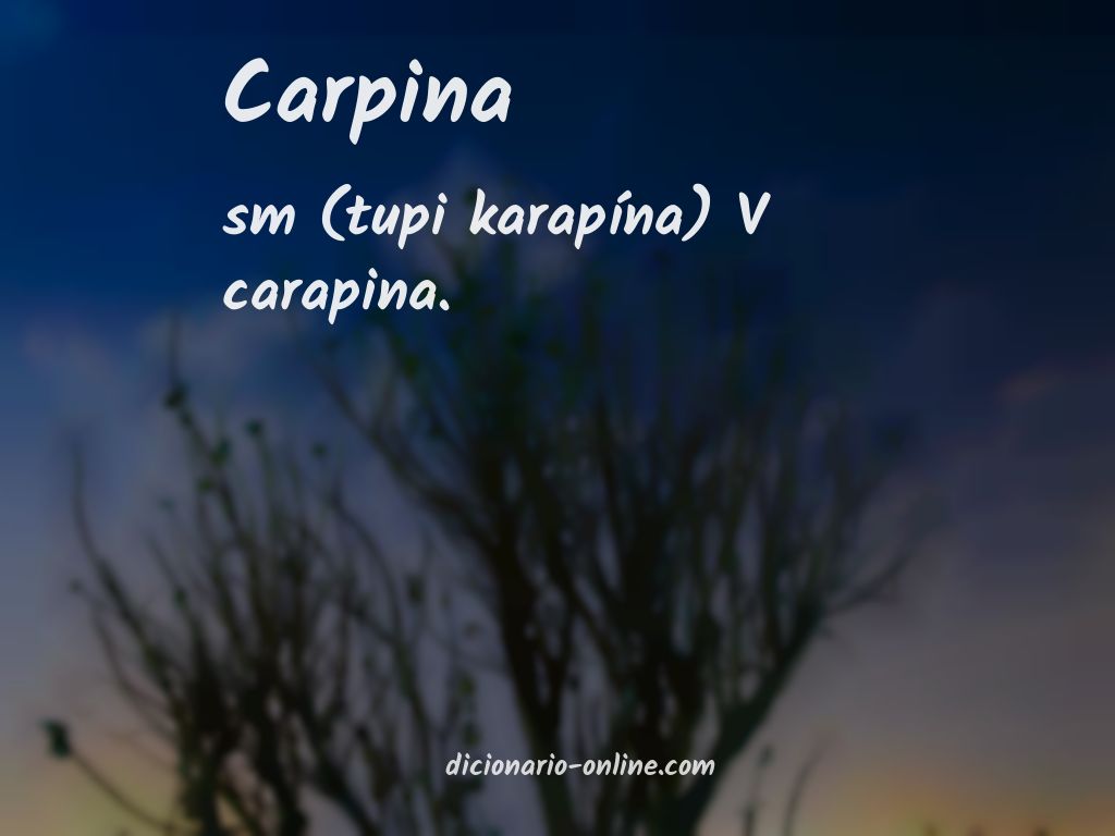 Significado de carpina