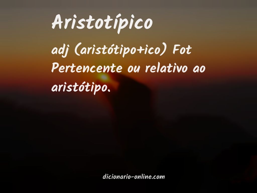 Significado de aristotípico