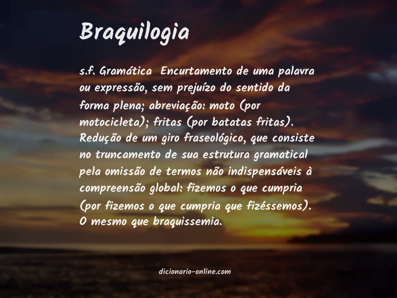 Significado de braquilogia