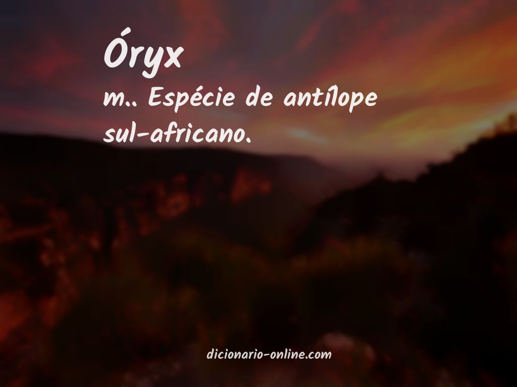 Significado de óryx