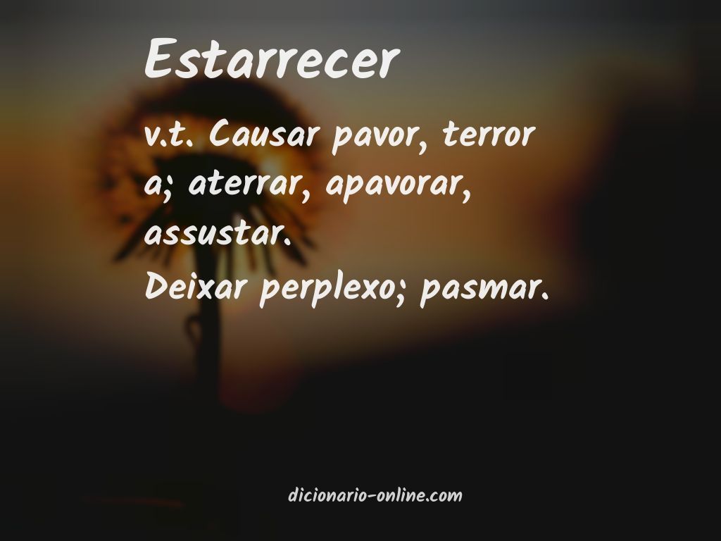 Significado de estarrecer