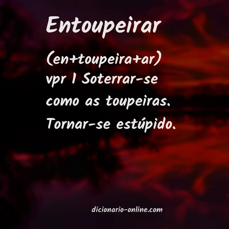 Significado de entoupeirar