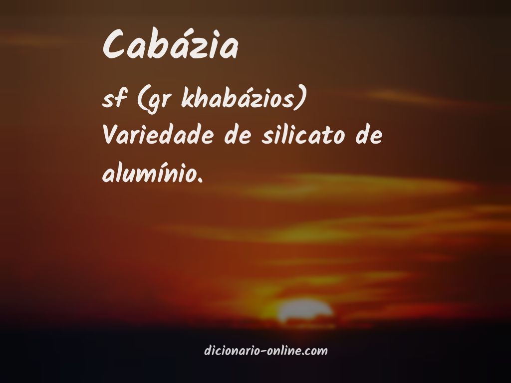 Significado de cabázia