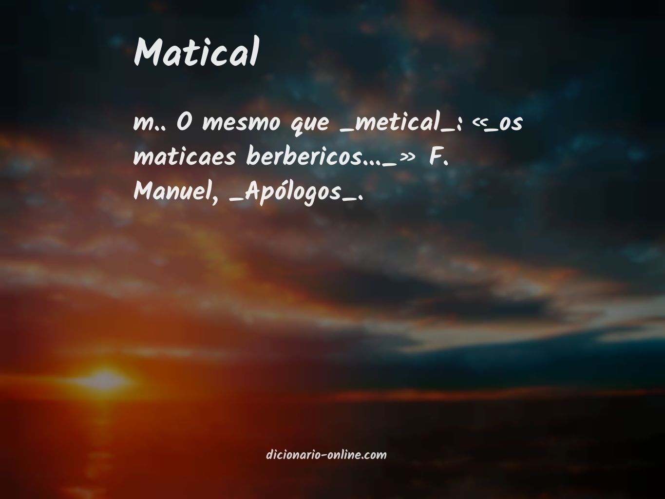 Significado de matical