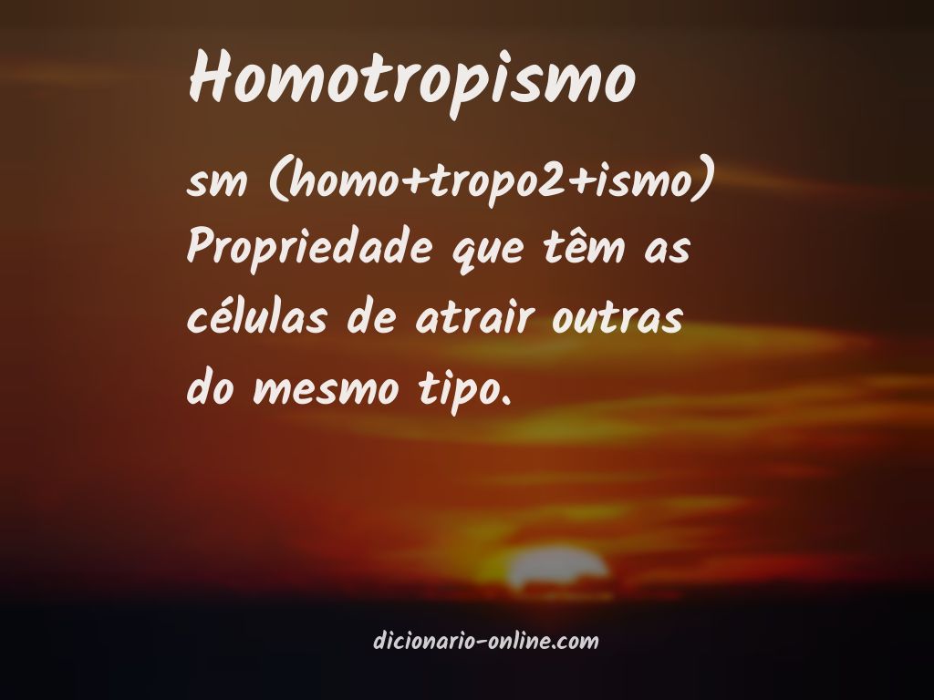 Significado de homotropismo