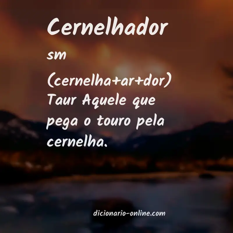 Significado de cernelhador