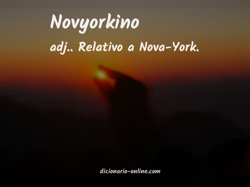 Significado de novyorkino