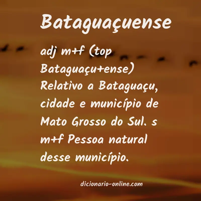 Significado de bataguaçuense