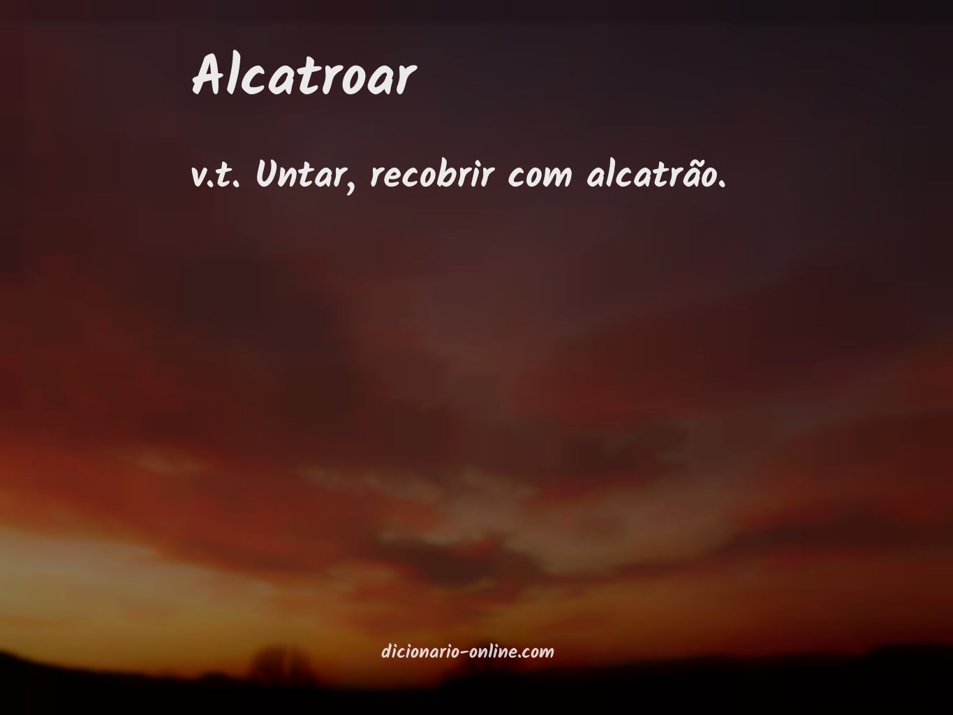 Significado de alcatroar