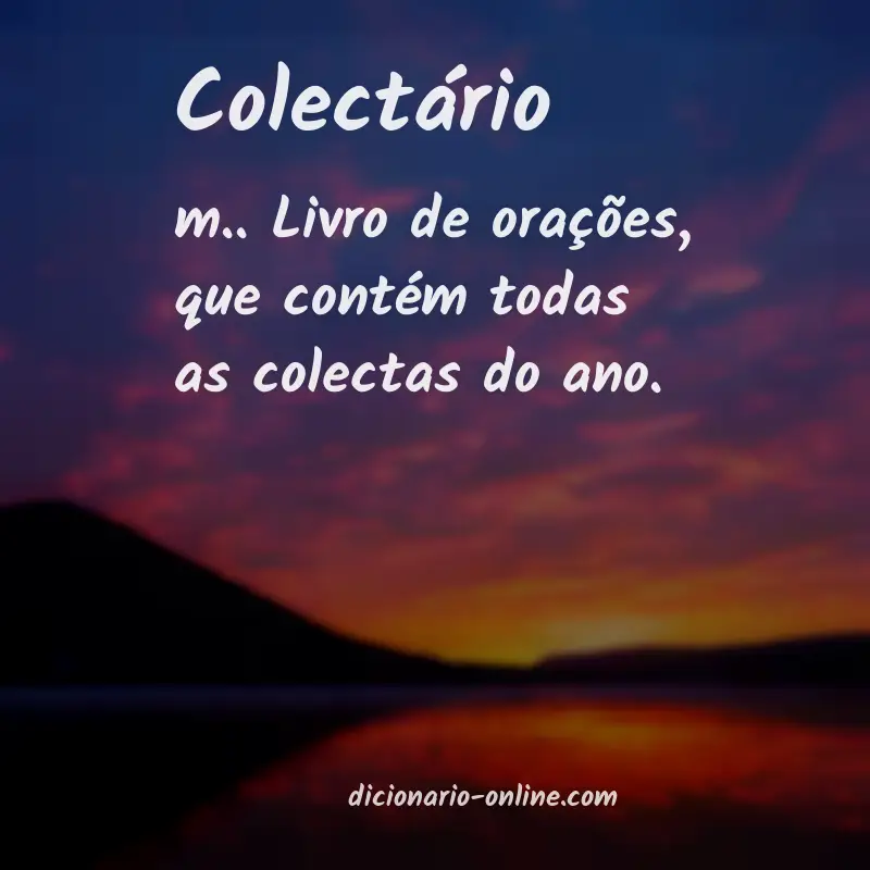 Significado de colectário