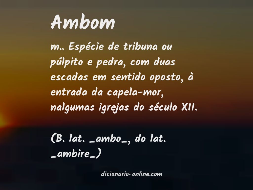 Significado de ambom