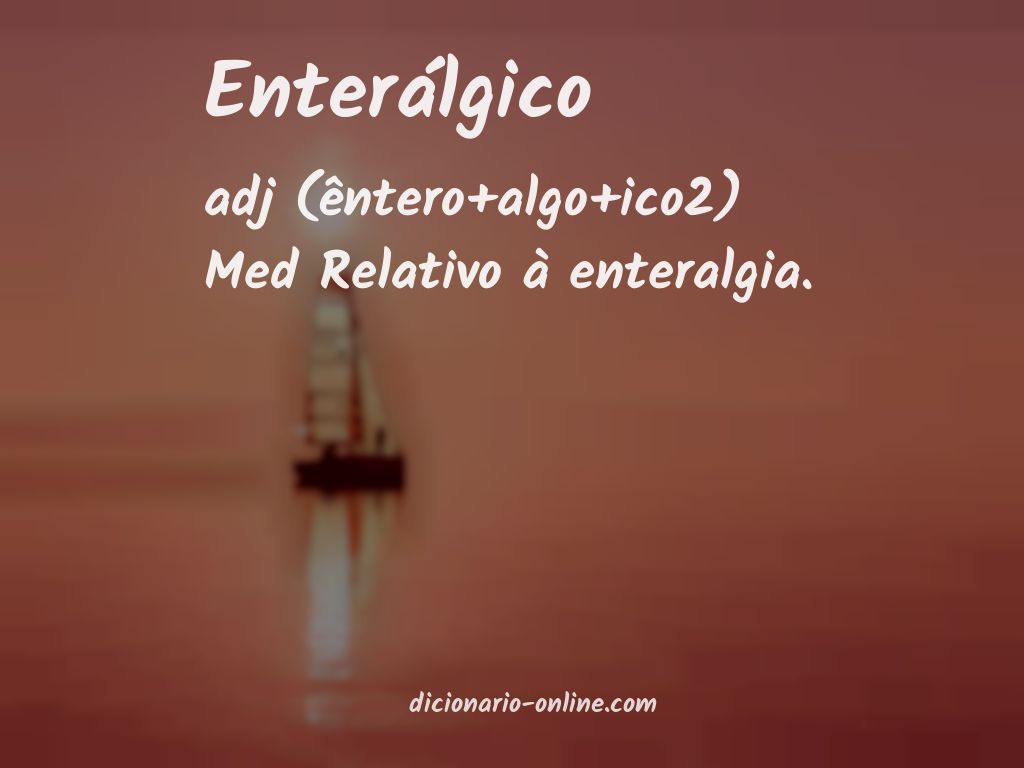 Significado de enterálgico