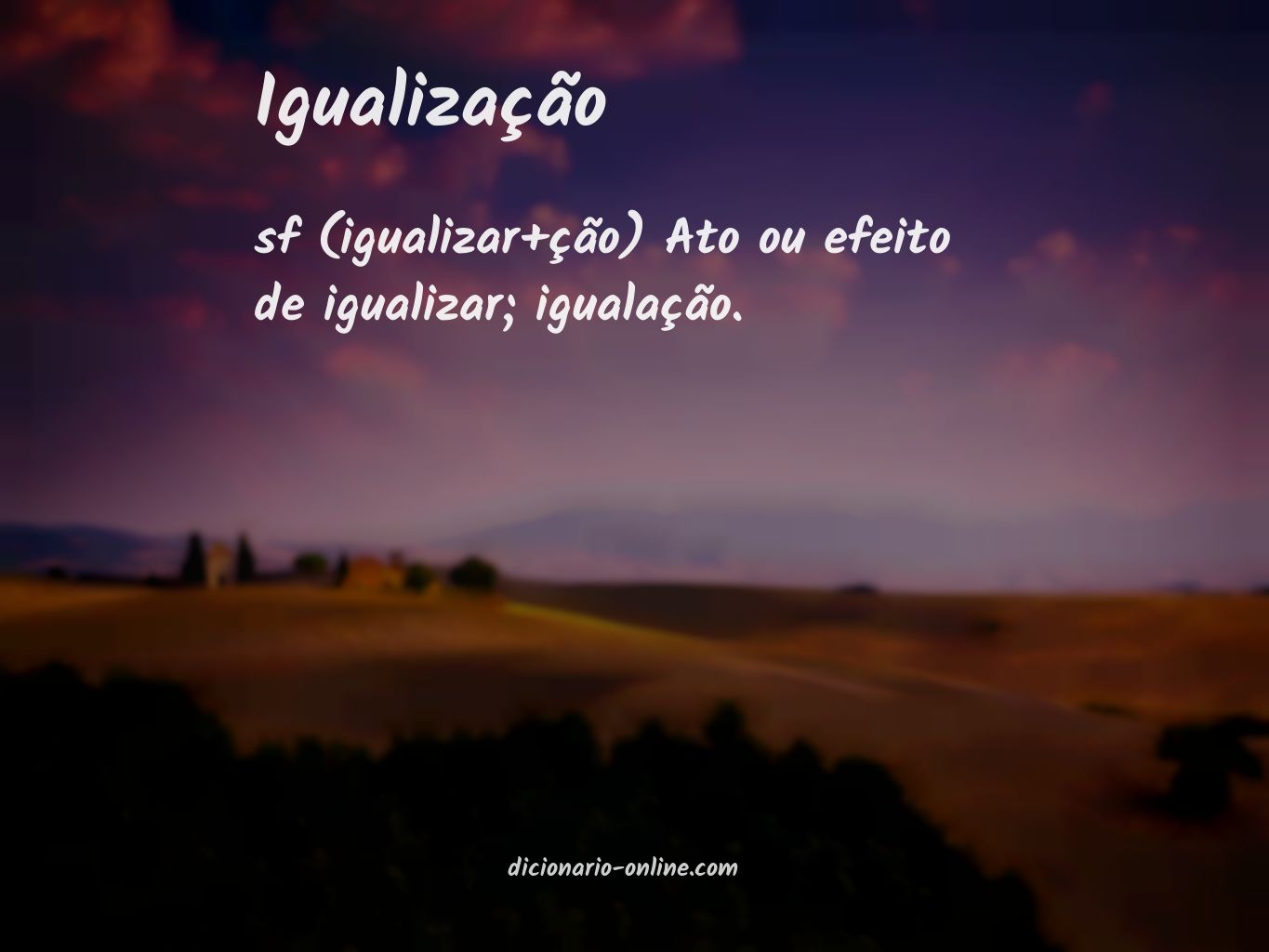 Significado de igualização