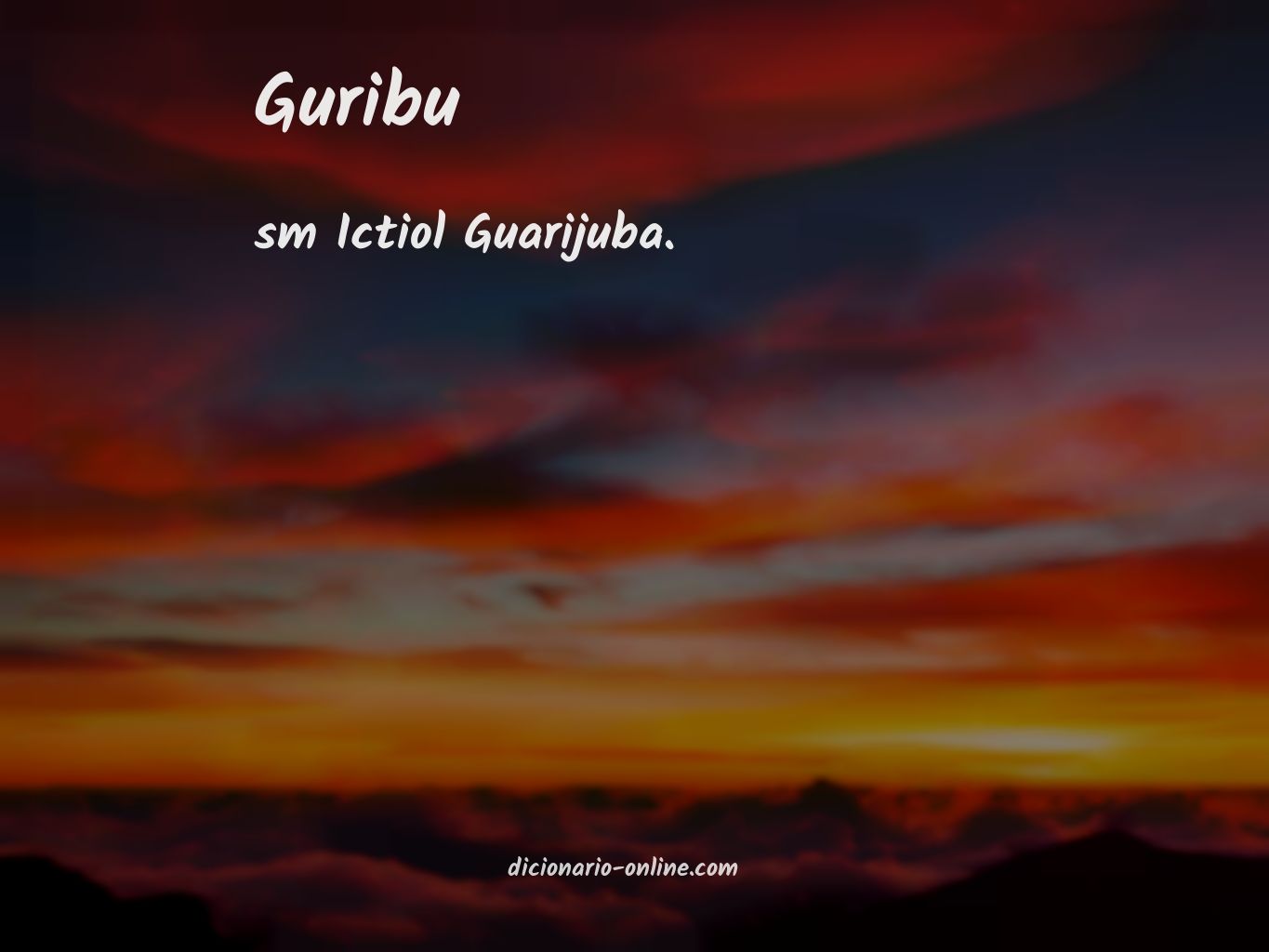 Significado de guribu