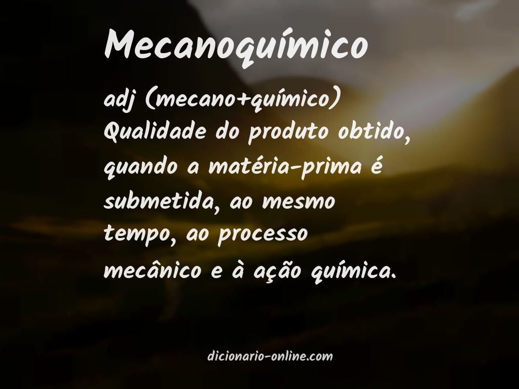 Significado de mecanoquímico