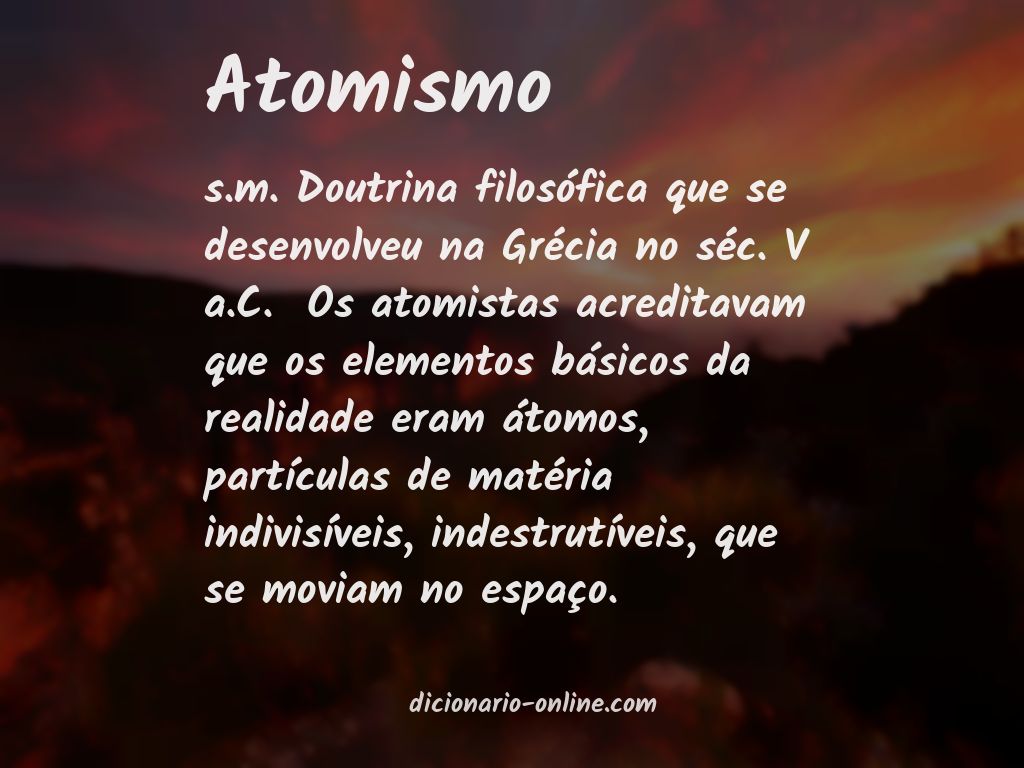 Significado de atomismo