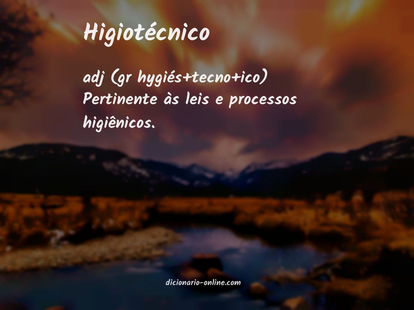 Significado de higiotécnico