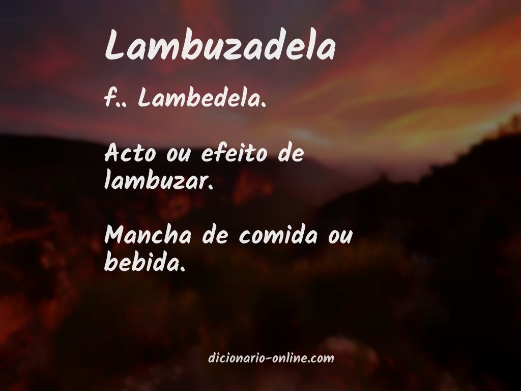 Significado de lambuzadela