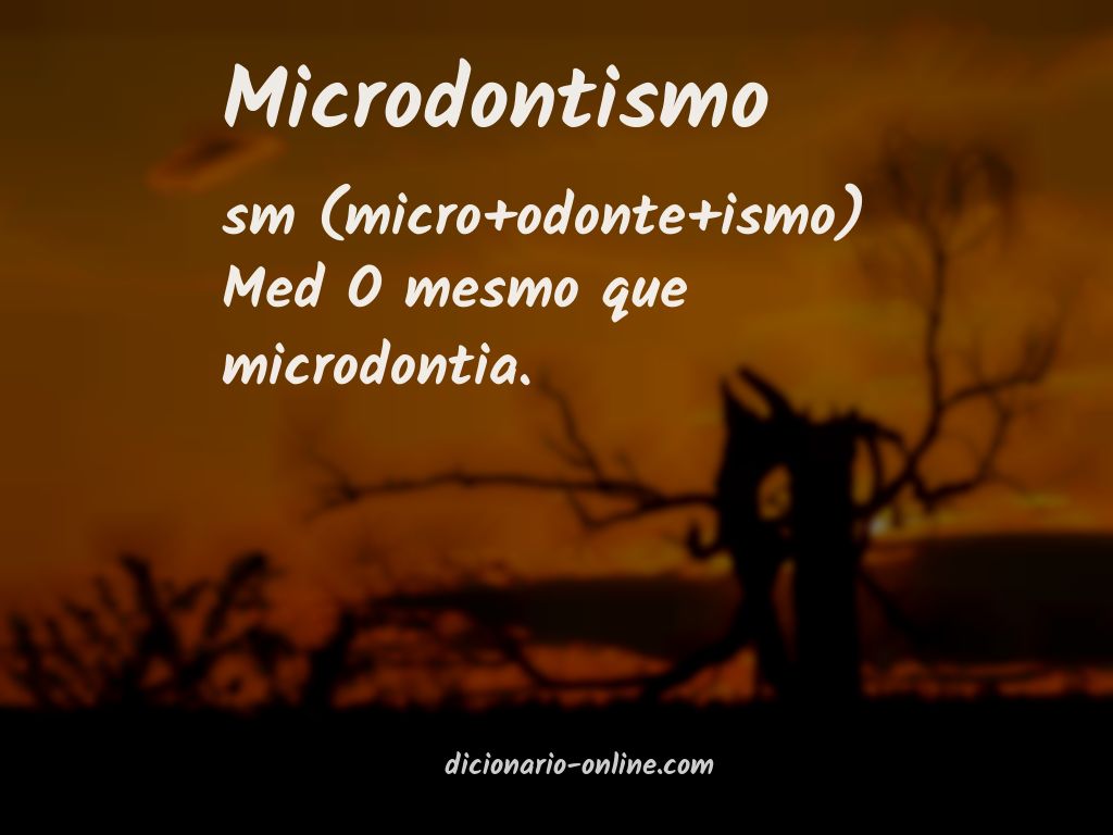 Significado de microdontismo