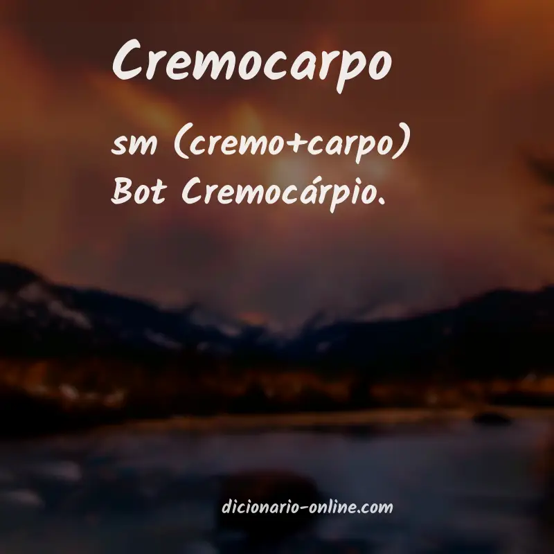 Significado de cremocarpo