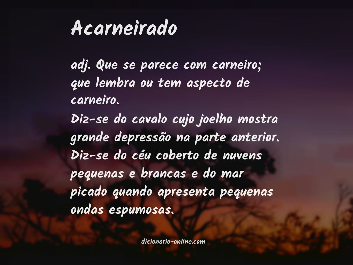 Significado de acarneirado