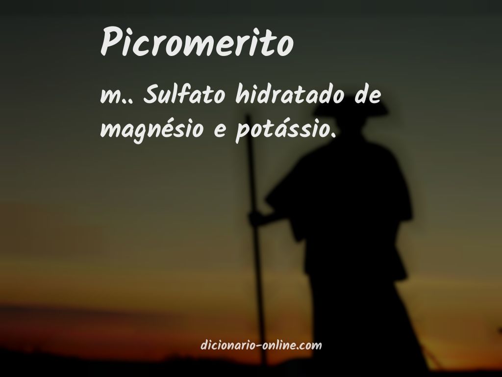 Significado de picromerito