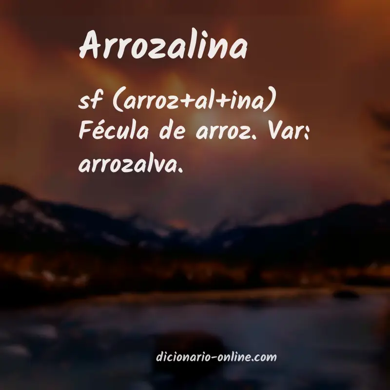 Significado de arrozalina