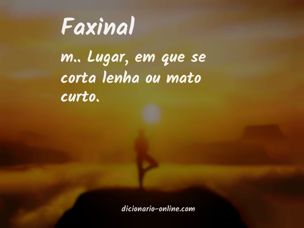 Significado de faxinal