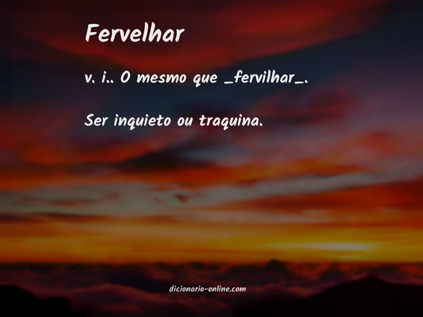 Significado de fervelhar