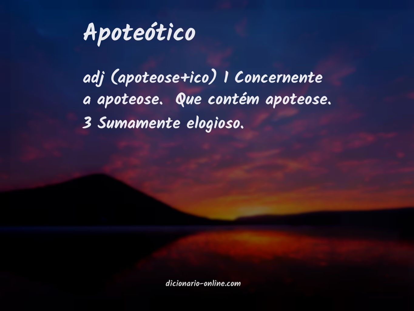 Significado de apoteótico