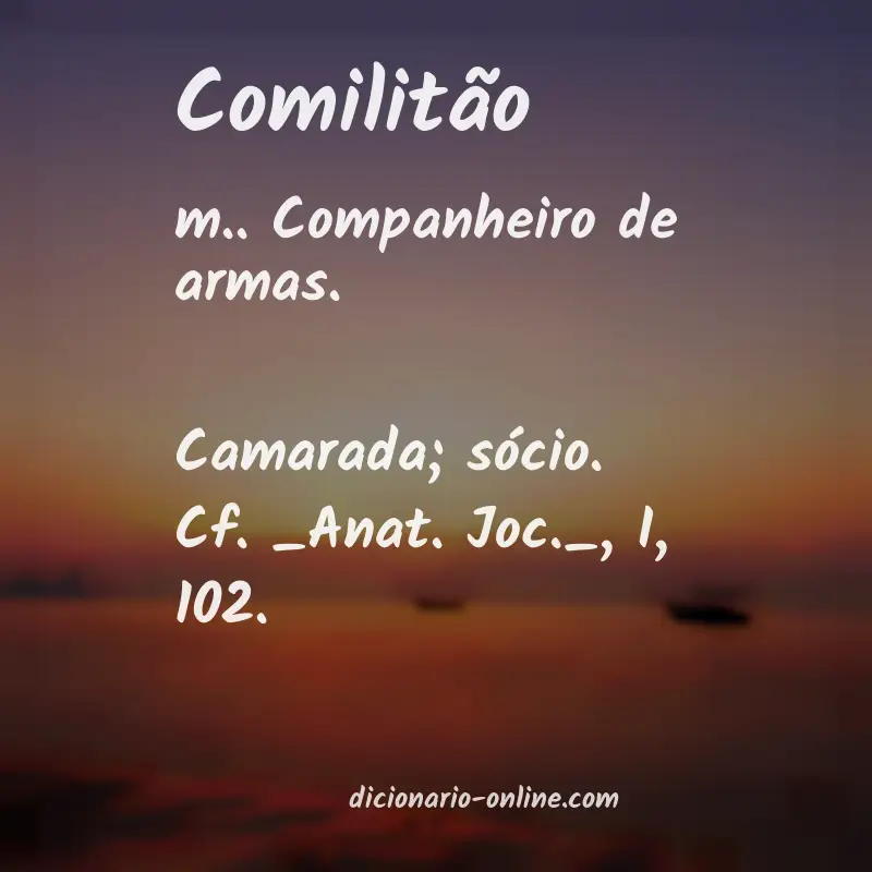 Significado de comilitão