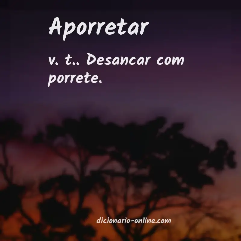 Significado de aporretar