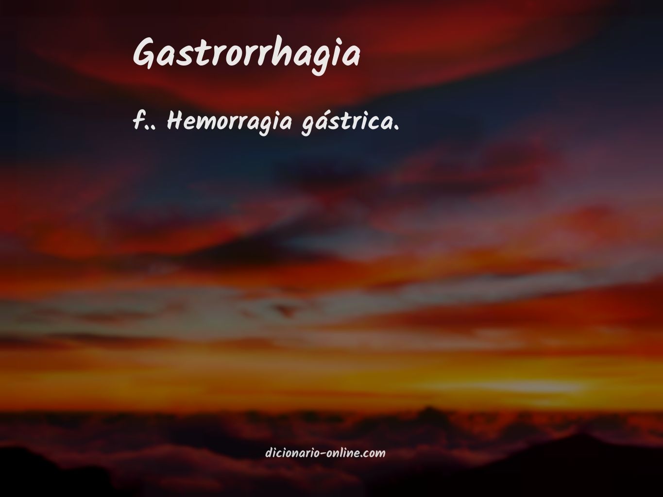 Significado de gastrorrhagia